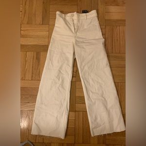 Zara. Marine straight pants white size 2